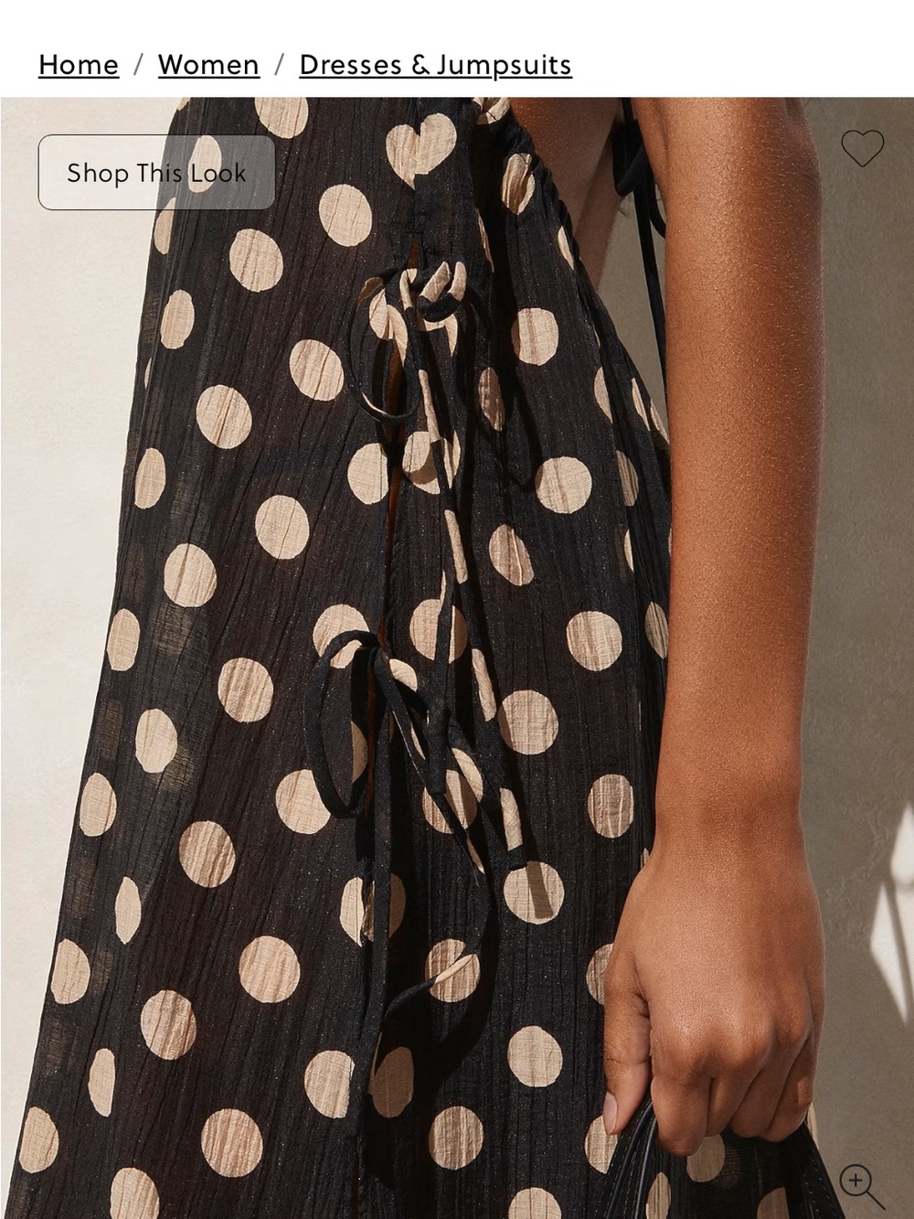 Jcrew Crinkle side-tie dress in dot print
Black off white medium - Picture 5 of 6